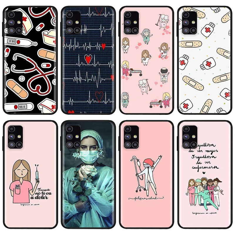 

Cartoon Nurse Medicine For Samsung Note 20 Ultra 10 Pro Plus 8 9 M02 M31 S M60S M40 M30 M21 M20 M10 M62 M12 F52 Phone Case