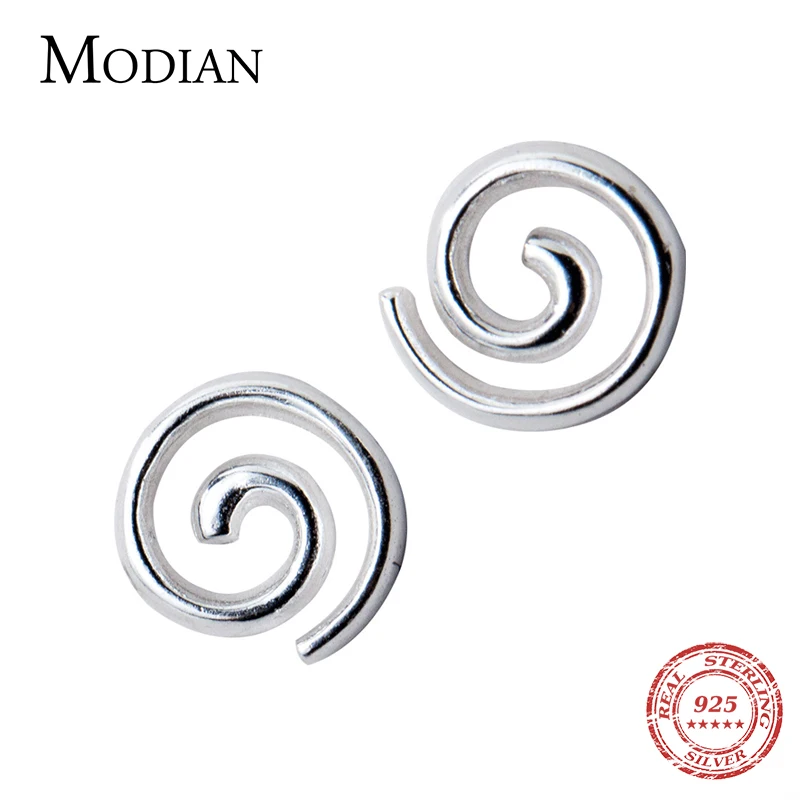 Modian новая распродажа 100% чистое серебро 925 пробы круглые шпильки геометрической