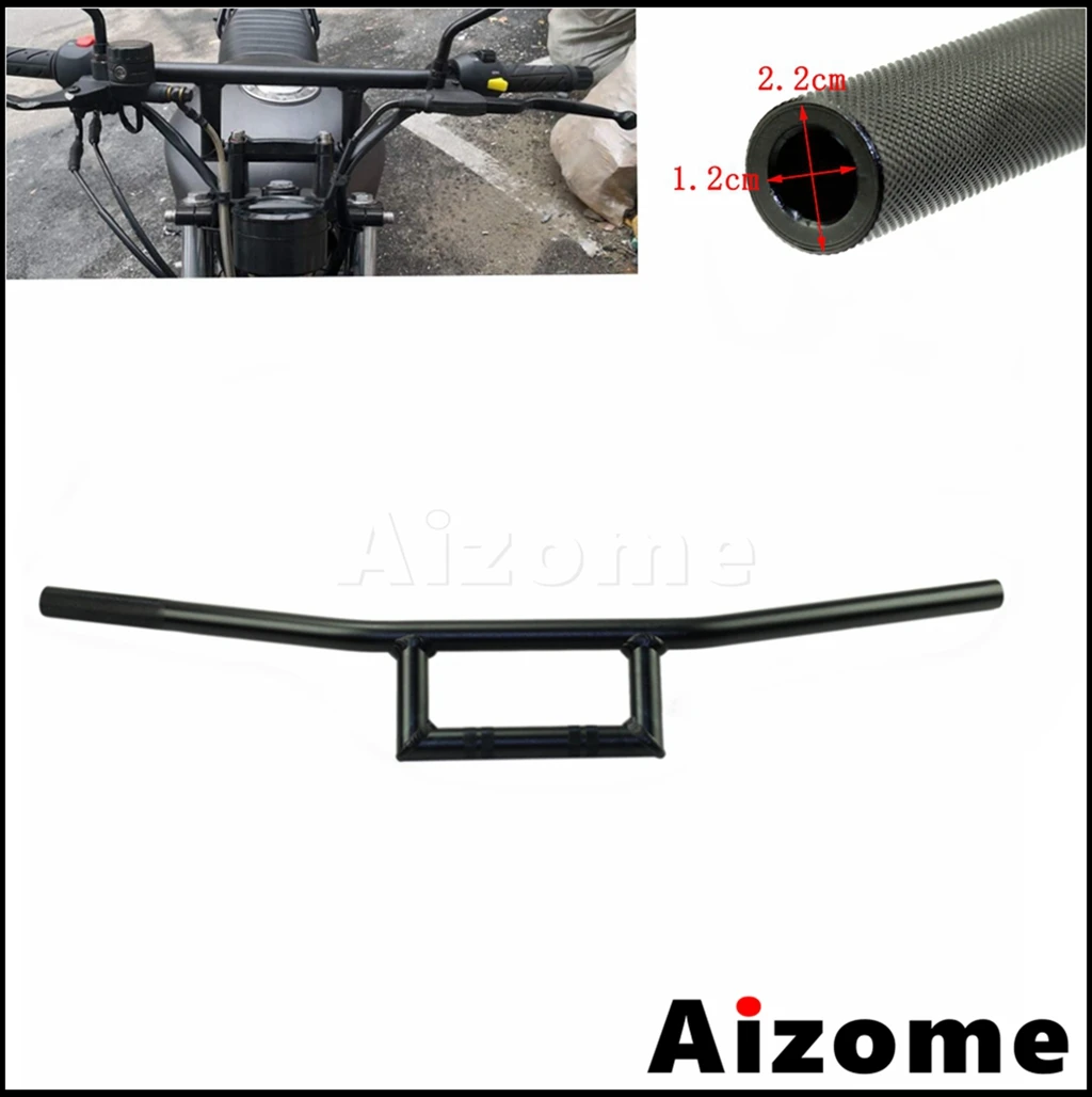 

Universal Motorccyle 7/8 inch Handle Bar Cafe Racer Custom 22mm Box Window Attack Handlebars For Honda Suzuki ATV Chopper Bobber