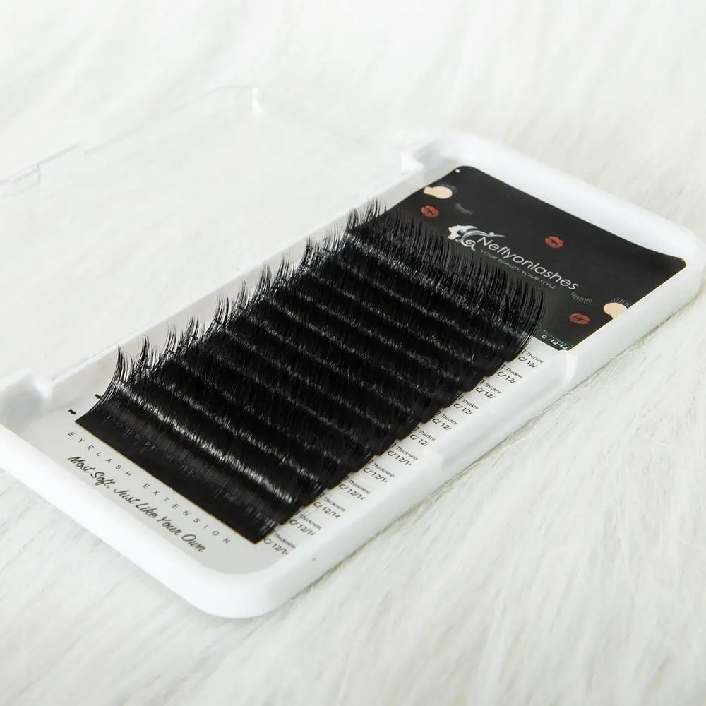 Neflyonlashes Easy Fan Eyelash Extension Pandora Mink HandMade Fast Volume Blossom Eyelashes Extensions Camellia False Lashes | Красота и