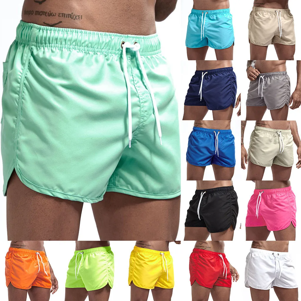 

2021 summer new casual sports shorts men's beach surfing shorts men's running training quick-drying fitness sports short male