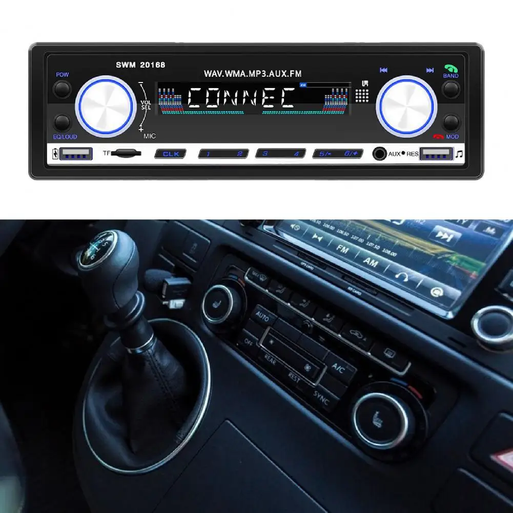 

SWM-20168 18,8 см x 11 см x 5,8 см двойной USB Многофункциональный Bluetooth в автомобиль Громкая связь MP3 радио плеер универсальные автомобильные аксессуар...