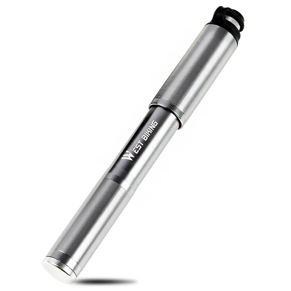

WEST BIKING Bike Aluminum Alloy Pump Inflator Valve Hose Pumps Bicycle Accessories High-pressure Bicycle Tire Ball