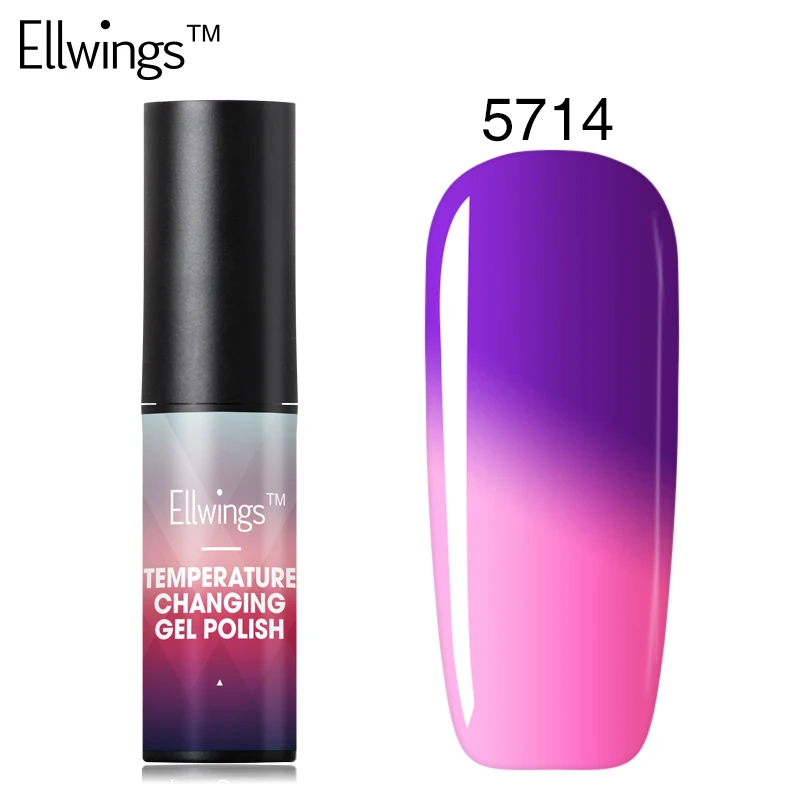 Ellwings 1 шт. Гибридный Гель-лак для ногтей, меняющий цвет, впитывающий цвет, Цветной Гель-лак для ногтей, Термическое изменение цвета, УФ Гель-лак для ногтей - Цвет: 5714