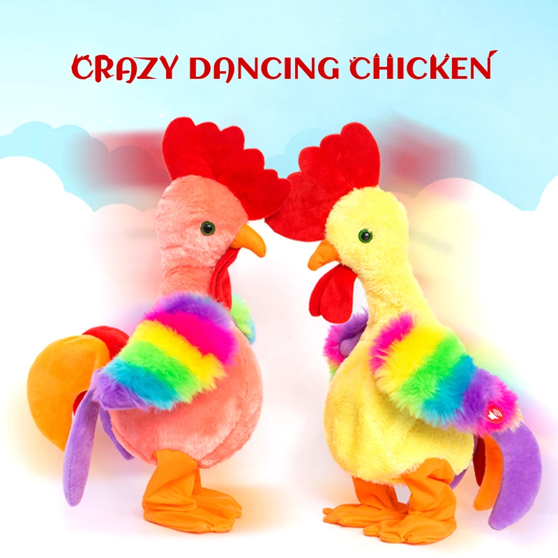 New Net Red Seven Color Rooster Desperate Battle Scream Singing Dance Children Toys Electric Plush Crazy | Игрушки и хобби