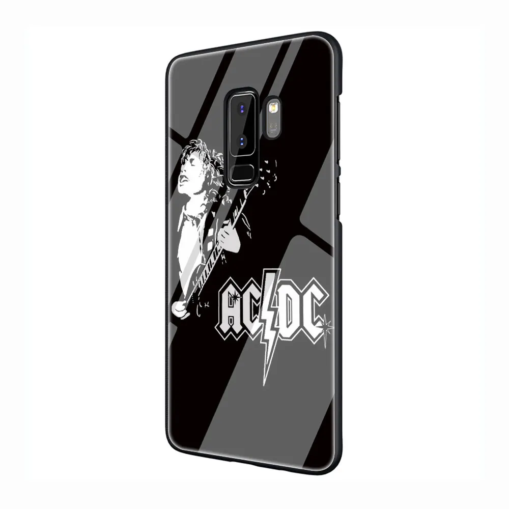 G5 ACDC рок-группы закаленное Стекло TPU черный чехол для Galaxy S7 край S8 S9 S10 Plus, Note 8, 9, 10, A10 20 30 40 50 60 70 - Цвет: G5