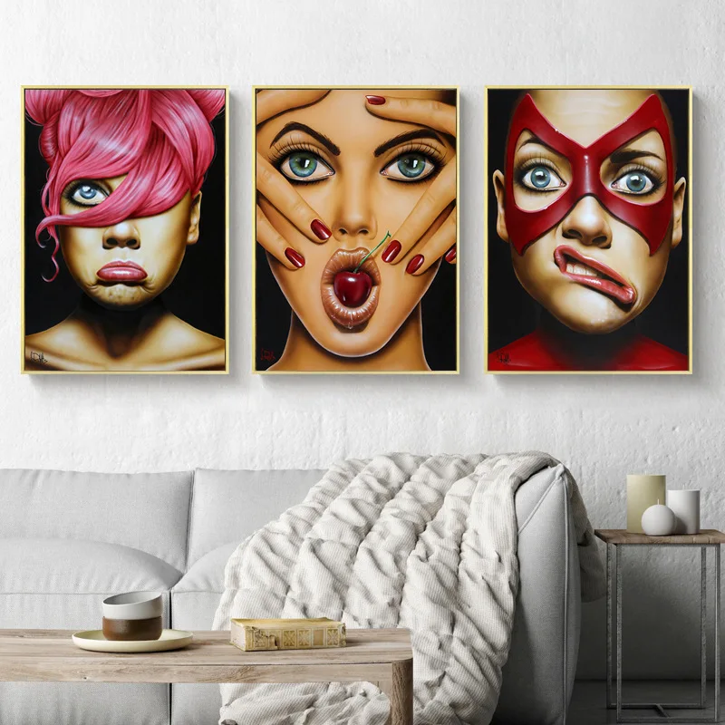 

Portrait Unframed Europe Canvas Printings Wall Paintings Anime Poster Set Vintage Room Decor Living Room Decoration