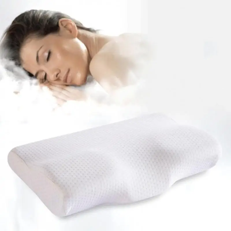 

50*30CM Memory Foam Bedding Pillow Neck protection Slow Rebound Memory Foam Butterfly Shaped Pillow Health Cervical Neck