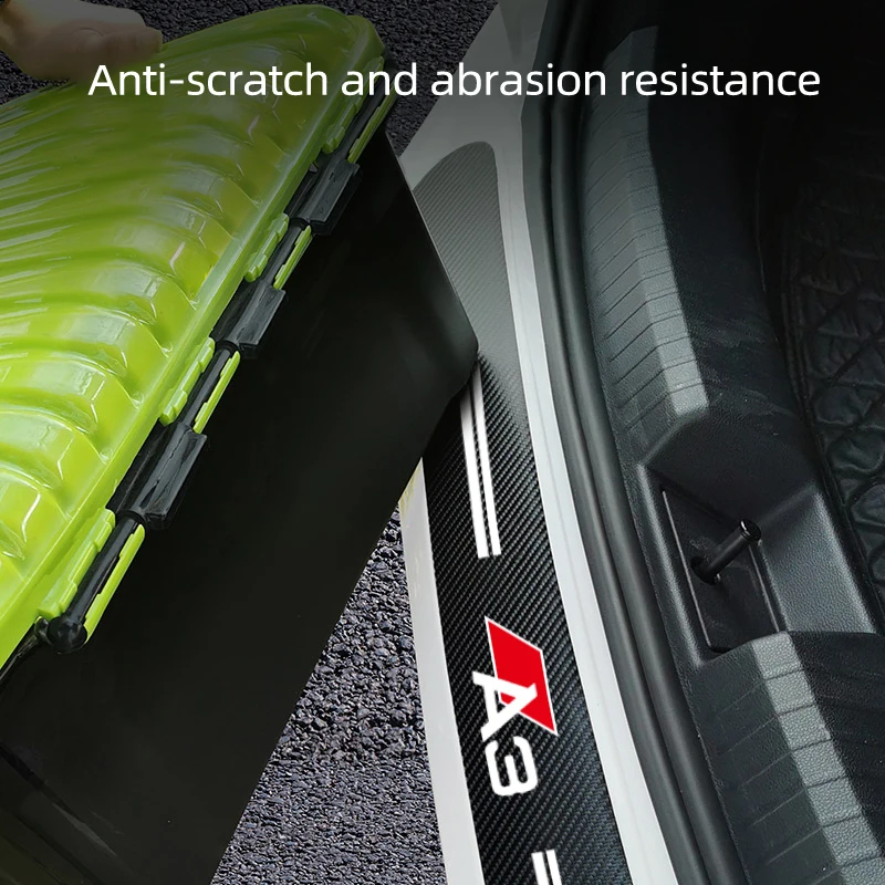 1pcs Car trunk Protective Decorative Carbon Fiber Fabric Scratch-proof modification of for Audi A3 A4 A5 A6 A7 Q3 Q5 Q7 | Автомобили и