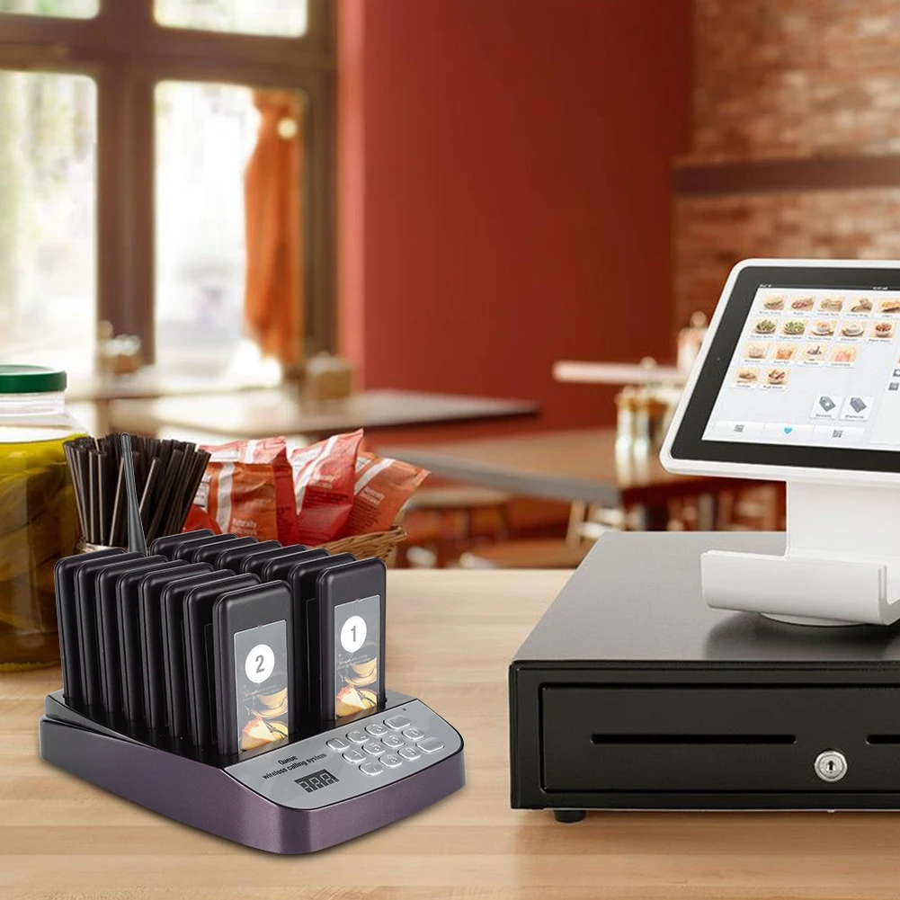 SU 66 ресторанная Беспроводная система вызовов и пейджеров с 16 приемниками для