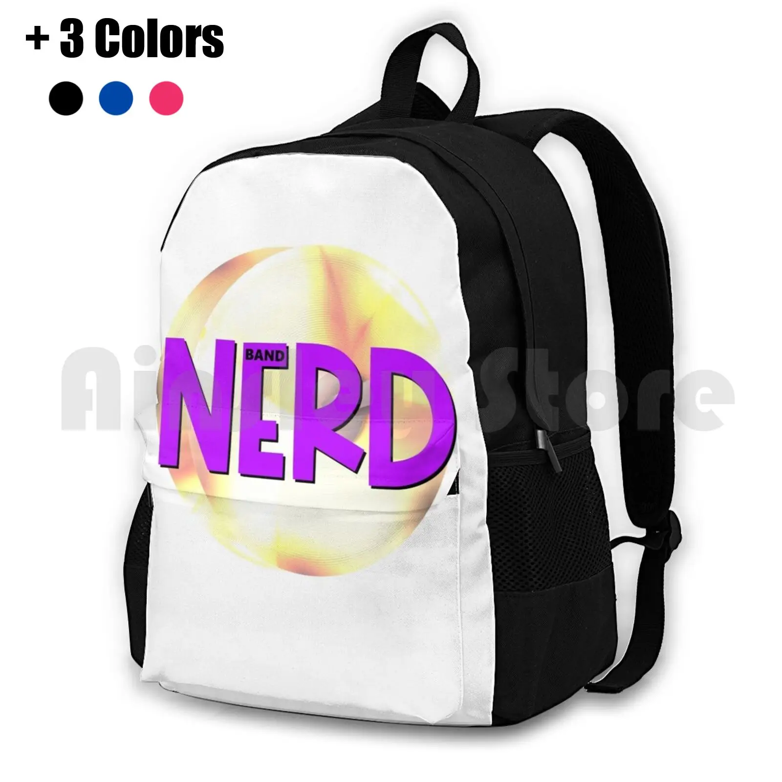

Band Nerd-Cymbals Outdoor Hiking Backpack Riding Climbing Sports Bag Band Band Nerd Marching Band Marching High School Band