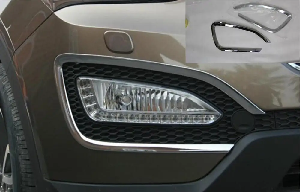Автомобильный Стайлинг для Hyundai Santa Fe ix45 2013 2014 2015 ABS Хромированная передняя