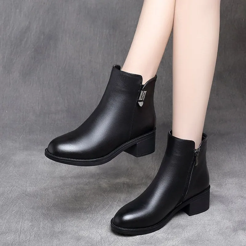 Удобные Модные трендовые короткие сапоги женские зимние шерстяные новинка 2021