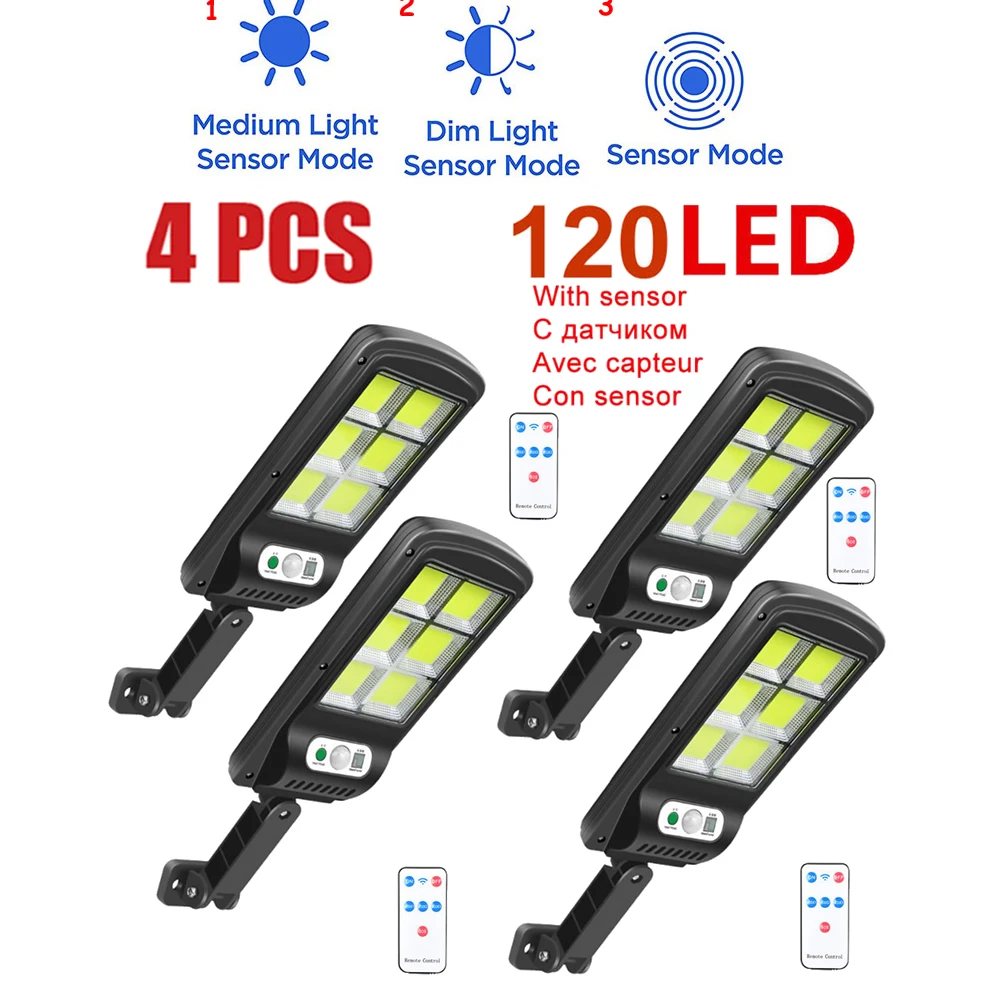 

Фонарь Настенный на солнечной батарее с датчиком движения, 128 светодиодов, 6 отражателей