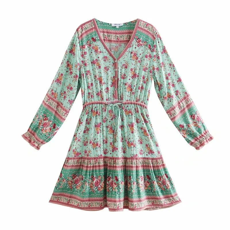 

V-neck Red Cotton Retro Sexy Women's 2021 2020 Casual White Evening Dress Kawaii