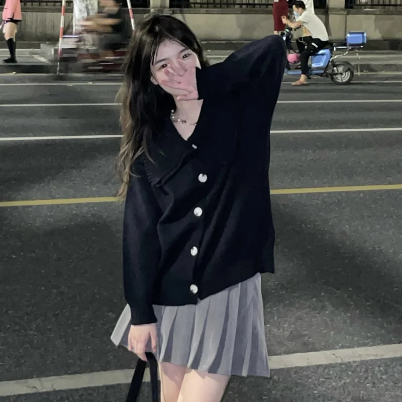 

Реальный снимок осень-зима кукольный воротник в Корейском стиле свободный Молодежный стиль Kio