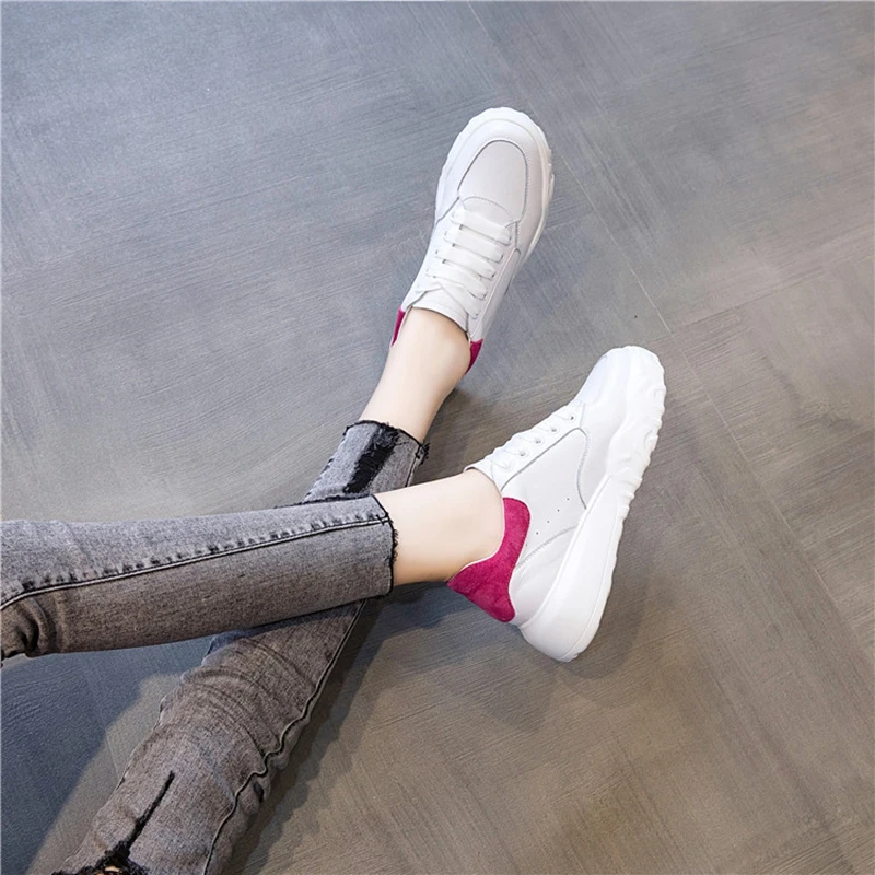 Новинка осени 2020 кожаные белые туфли женская повседневная обувь тонкие женские