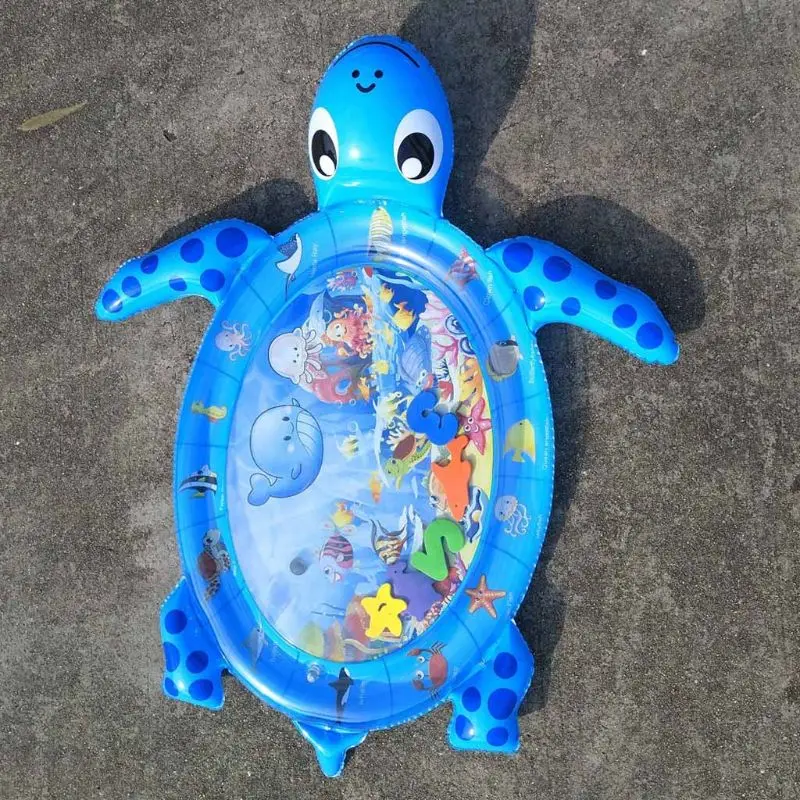 

Baby Water Play Mat Sea Turtle Shape Inflatable Infant durable and leak-proof Tummy Time Playmat Toy for Baby Toddler Kids
