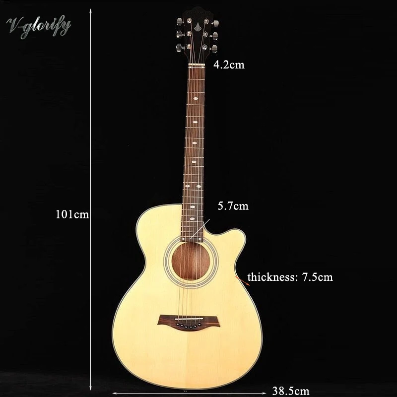 Хорошее качество hickory деревянный тонкий корпус акустическая-электрогитара струна сумка