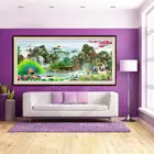 5D DIY Алмазная картина с изображением павлина из страз дрель, круглая, квадратная, пейзаж мозаичный шов горы рисунок озера и стразы подарок