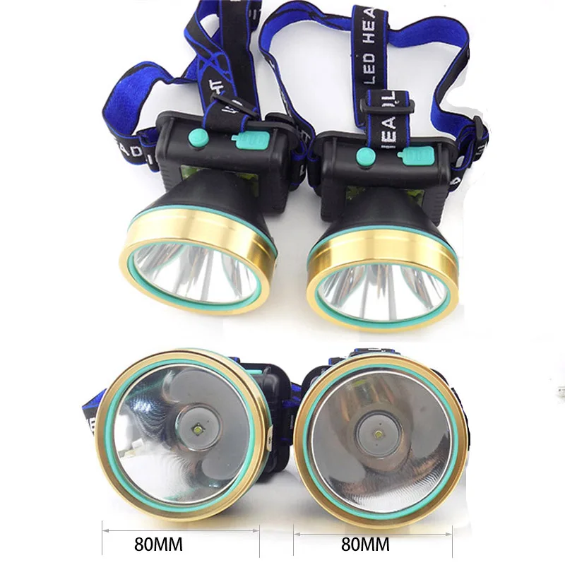 Мощный светодиодный налобный фонарь на голову со встроенным аккумулятором и