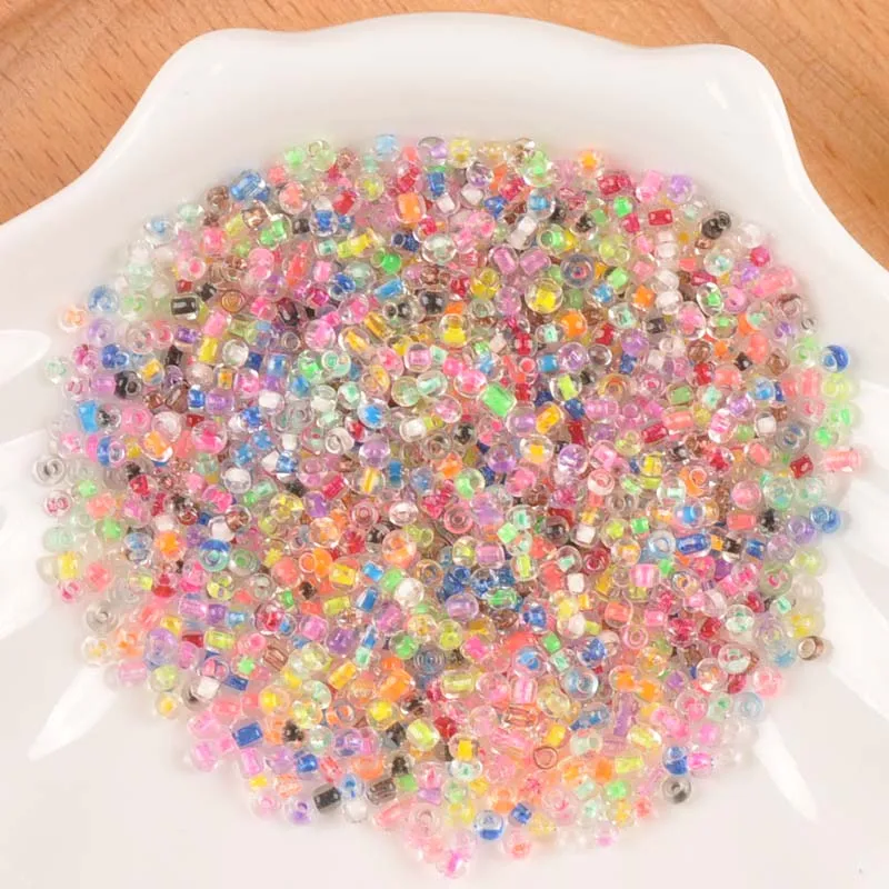 Миниатюрные стеклянные бусины, 17 цветов, 2/3 мм, разные цвета, для самостоятельной сборки, бижутерии ручной работы, BL002-2X