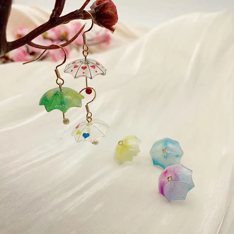 

DIY Umbrella Heart Charms Pendant Imitation Pearl Jewelry Making Accessories