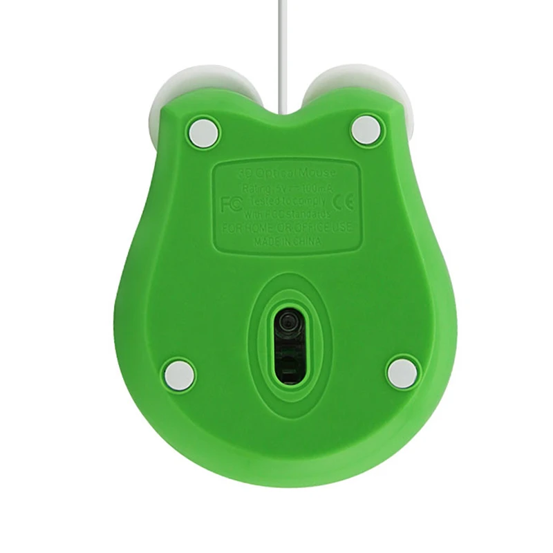 Милая мультяшная офисная мышь USB Проводная игровая мини-мышь в форме лягушки