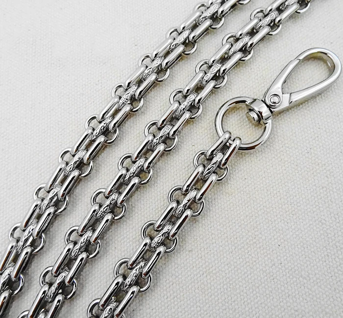Silver DIY 40 см-160 см золото, серебро, черный пистолет, бронза 12 мм металлическая сменная цепь сумка на ремне для сумок, ручки для кошельков - Цвет: Silver