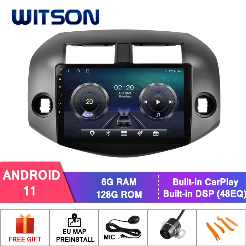 Автомобильный мультимедийный плеер WITSON автомагнитола на Android 11 с GPS-навигацией