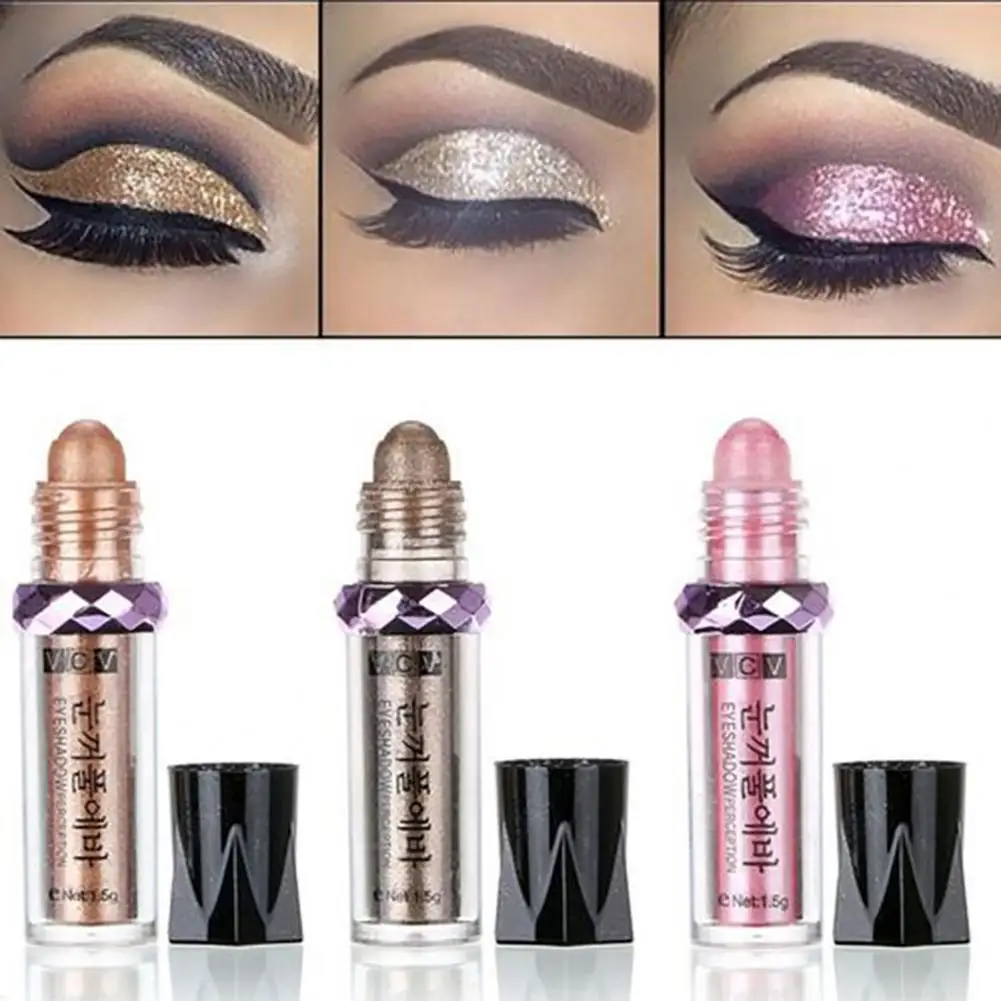 

1.5g Women 11Color Multifunctional Sequin Attractive Pearlescent Glitter Eyeshadow Loose Powder Eye Shadow Roller for Party Club