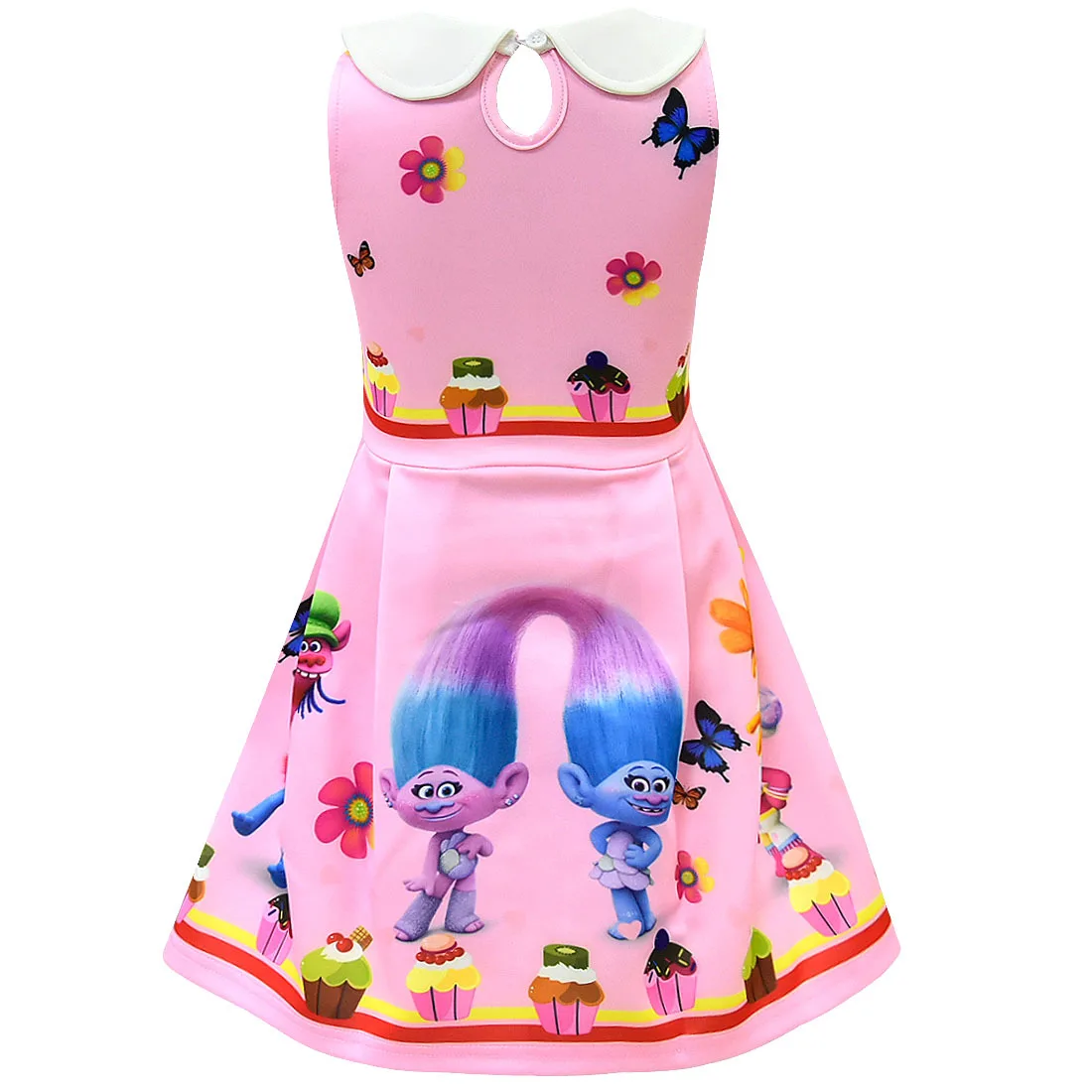 Платье-тролль детская одежда летние платья для девочек Детский костюм платье