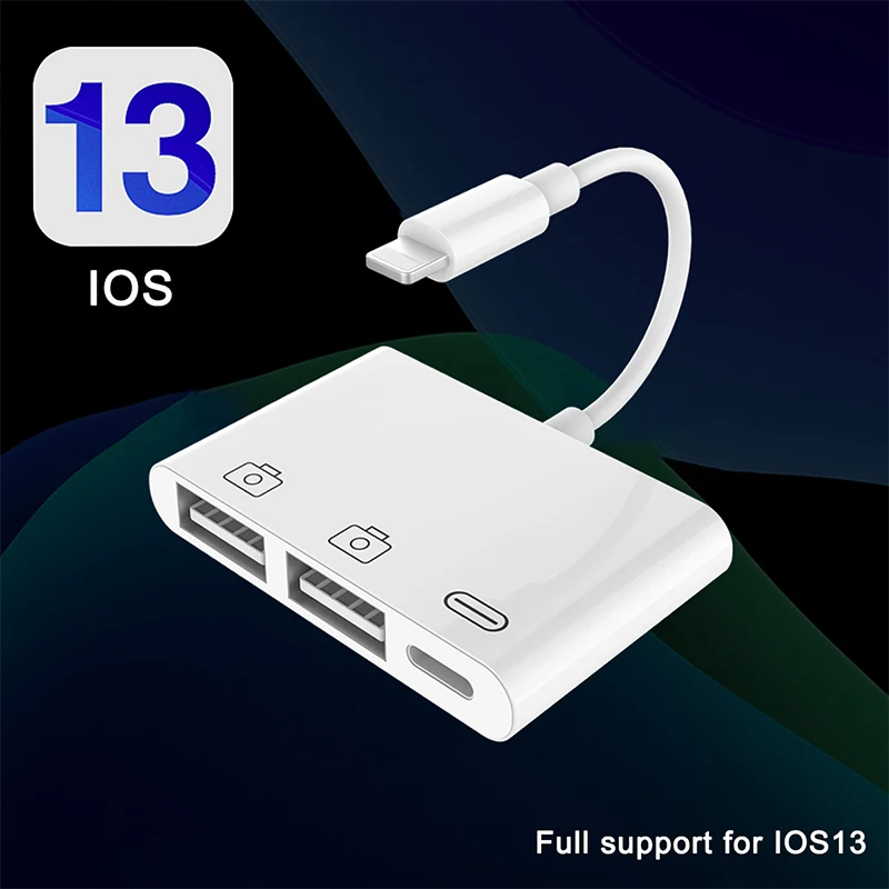 UTHAI C50 для iphone USB OTG адаптер 500 мАч с зарядкой Lightning Высокая мощность поддержка IOS13