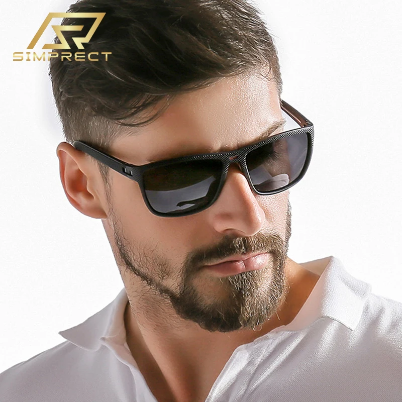 

SIMPRECT 2020 TR90 мода квадратные поляризационные солнцезащитные мужские высокое качество бренд винтажные UV400 антибликовые водителя очки мужские