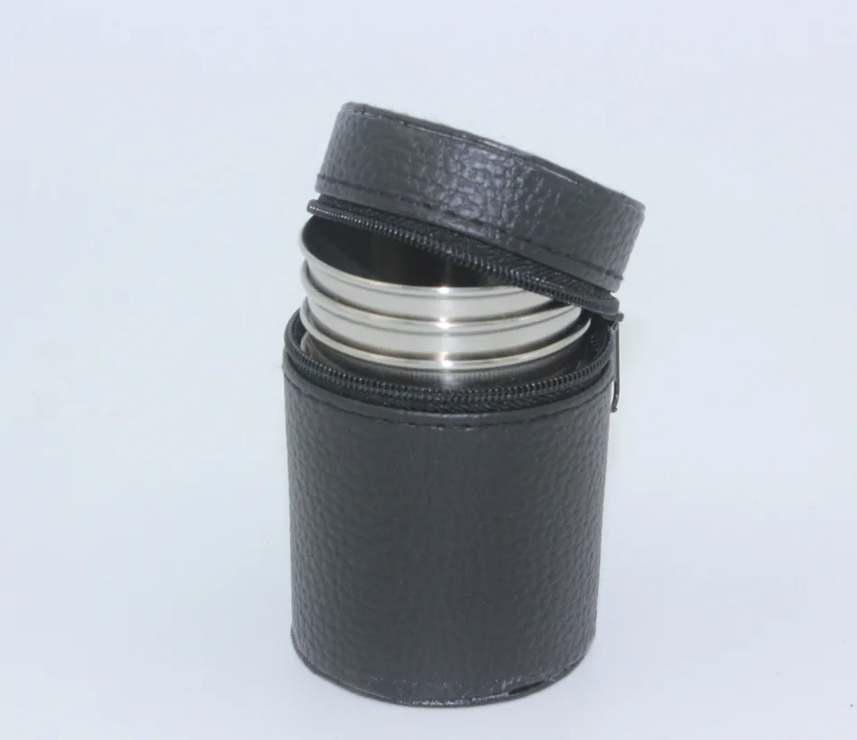 Экологичная чашка из нержавеющей стали для вина пива виски 4 шт. кружки кожаная