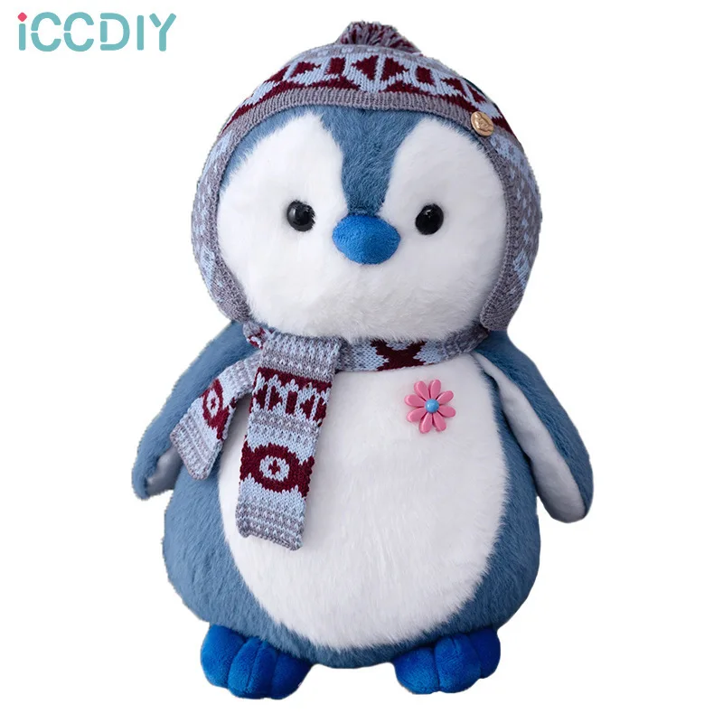 

20-27cm Cute Cartoon Hooded Penguin Plush Toy Kawaii Scarf Penguin Doll Girl Girlfriend Gift Bedroom Room Decoration Toy Manchot