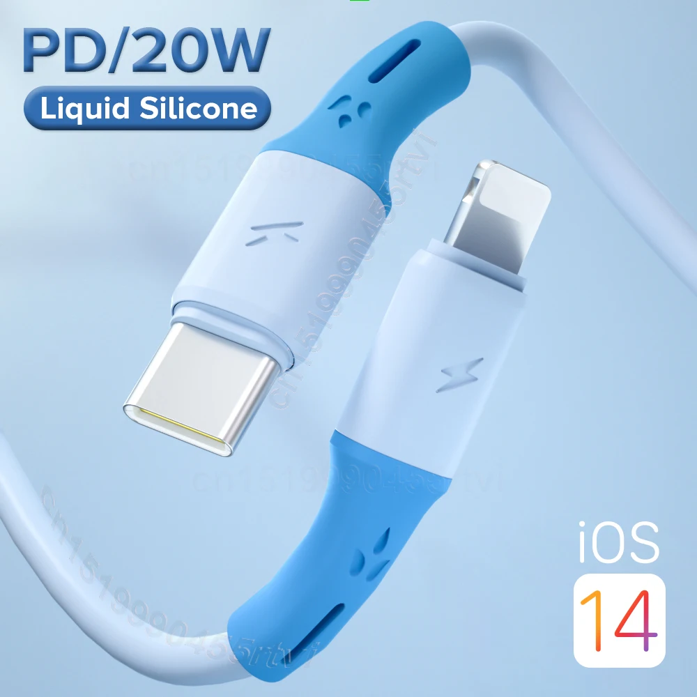 Фото Кабель PD USB Type C 20 Вт для iPhone 13 12 11 Pro Max быстрая зарядка зарядное устройство из