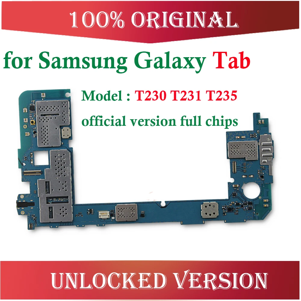 Оригинальная материнская плата для samsung Galaxy Tab 4 T230 T231 T235 wifi 3g 4G разблокированная материнская плата Android логическая плата протестированная хорошая пластина