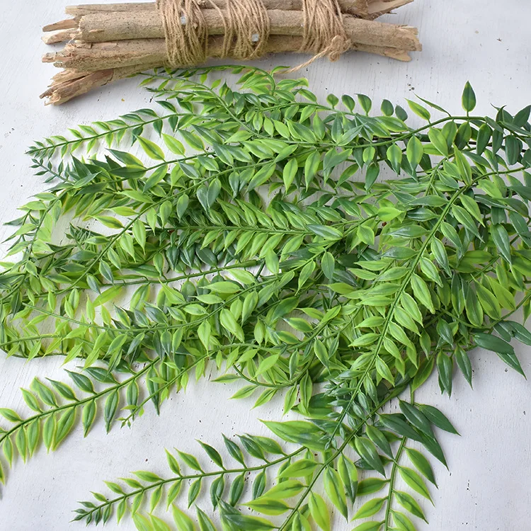 1 шт. 70 см 3-вилка настенная пластиковая бамбуковая трава Виноградная поддельная