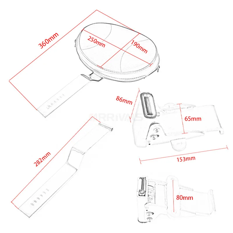 Black chrome Motorcycle Adjustable Driver Rider Backrest For Victory 2010-2017 Cross Country &amp 2012-2013 Hard-Ball | Автомобили и