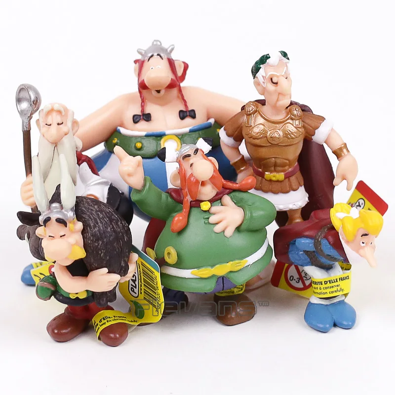 

Classic France Cartoon The Adventures of Asterix PVC Figures Toys Kids Childrens Gifts 6pcs/set
