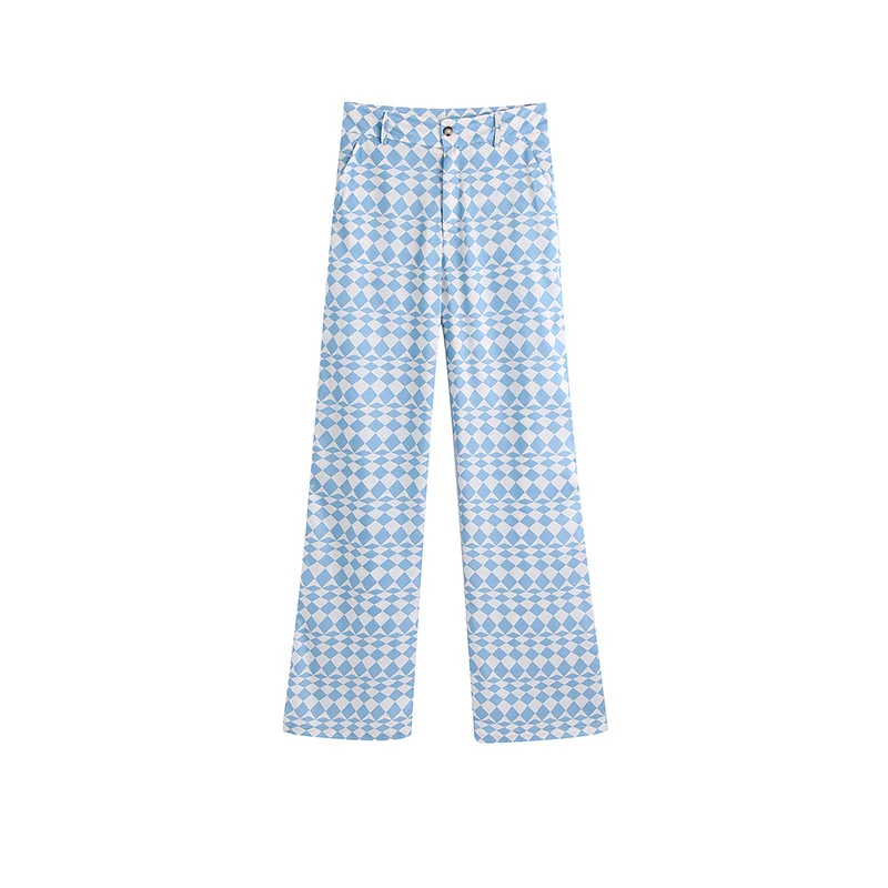 

DOUJILI Fashion Ladies Office Straight Trousers Elegant Casual Long Pants For Women Width Leg Pants