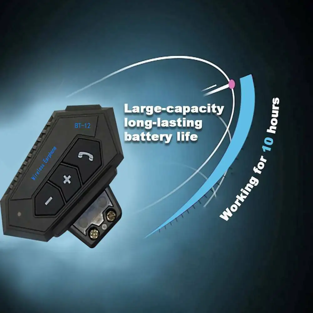 BT 12 Bluetooth гарнитура для мотоциклетного шлема с защитой от помех беспроводной