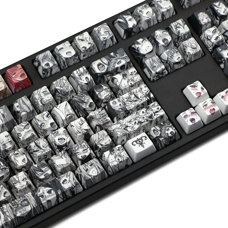 PBT 108 key Ahegao Keycap сублимационный OEM профиль японский аниме для Cherry Gateron
