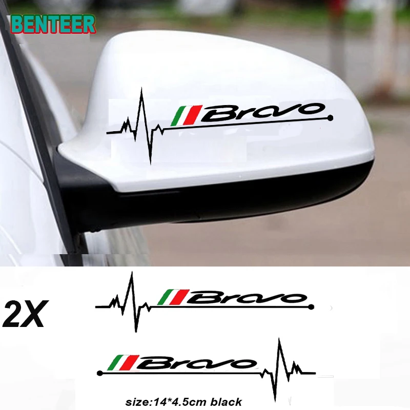 2pcs/lot Car rearview mirror sticker For Fiat Bravo | Автомобили и мотоциклы