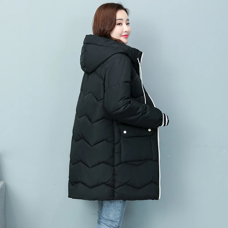 7 Colors Women Long Hooded Quilted Coat Winter Bubble Jackets Plus Size Puffer Down Warm Parkas Korean Casual Overcoat Female