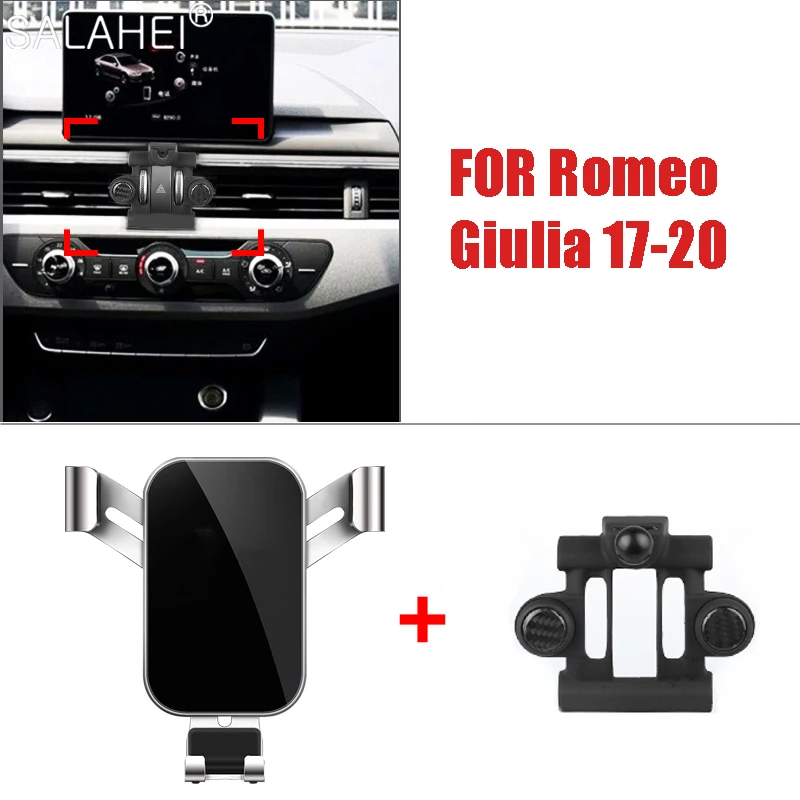 

GPS Car Phone Holder Mobile Phone Holder Stand For Alfa Romeo Giulia 17-20 Air Vent Mount Cell Phone Support in Car Phone Stand