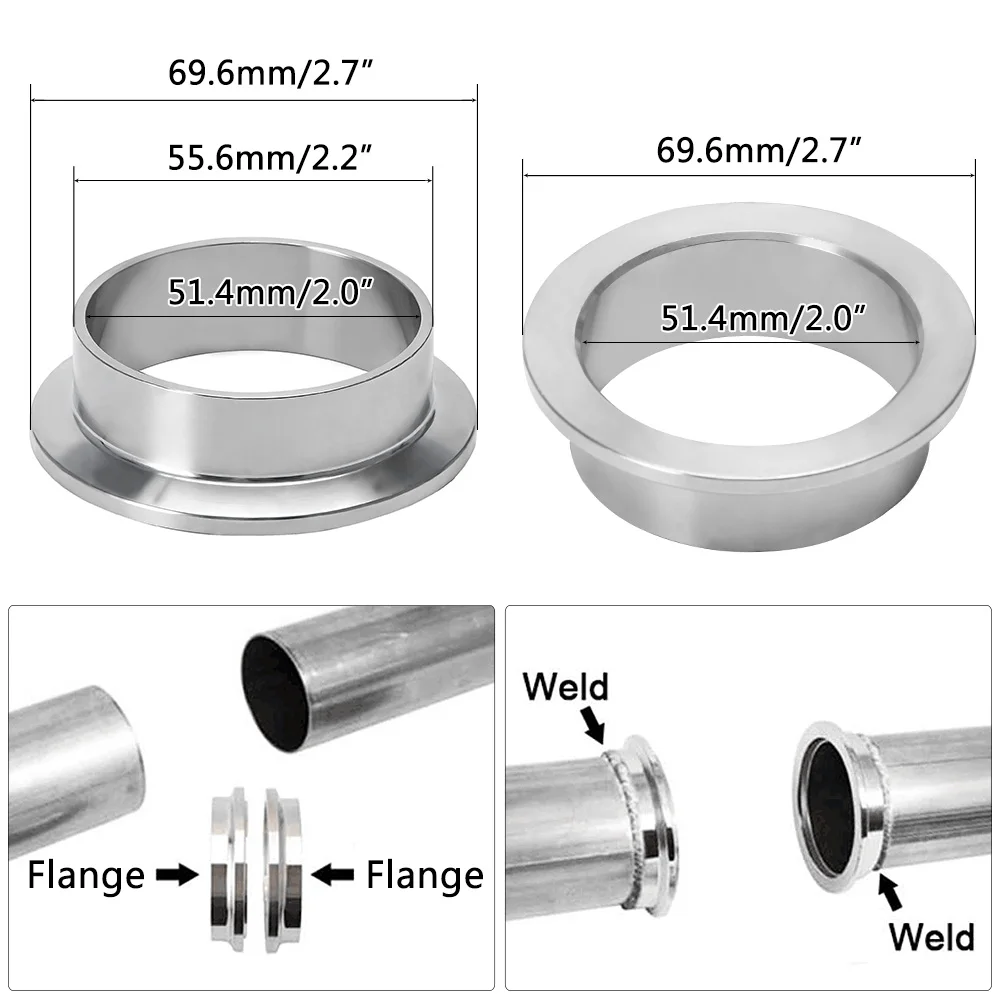 WLR RACING - (2PC/LOT) 2&quot V-Band Flange High Quality Stainless Steel 304 V Band WLR-VFN2 | Автомобили и мотоциклы