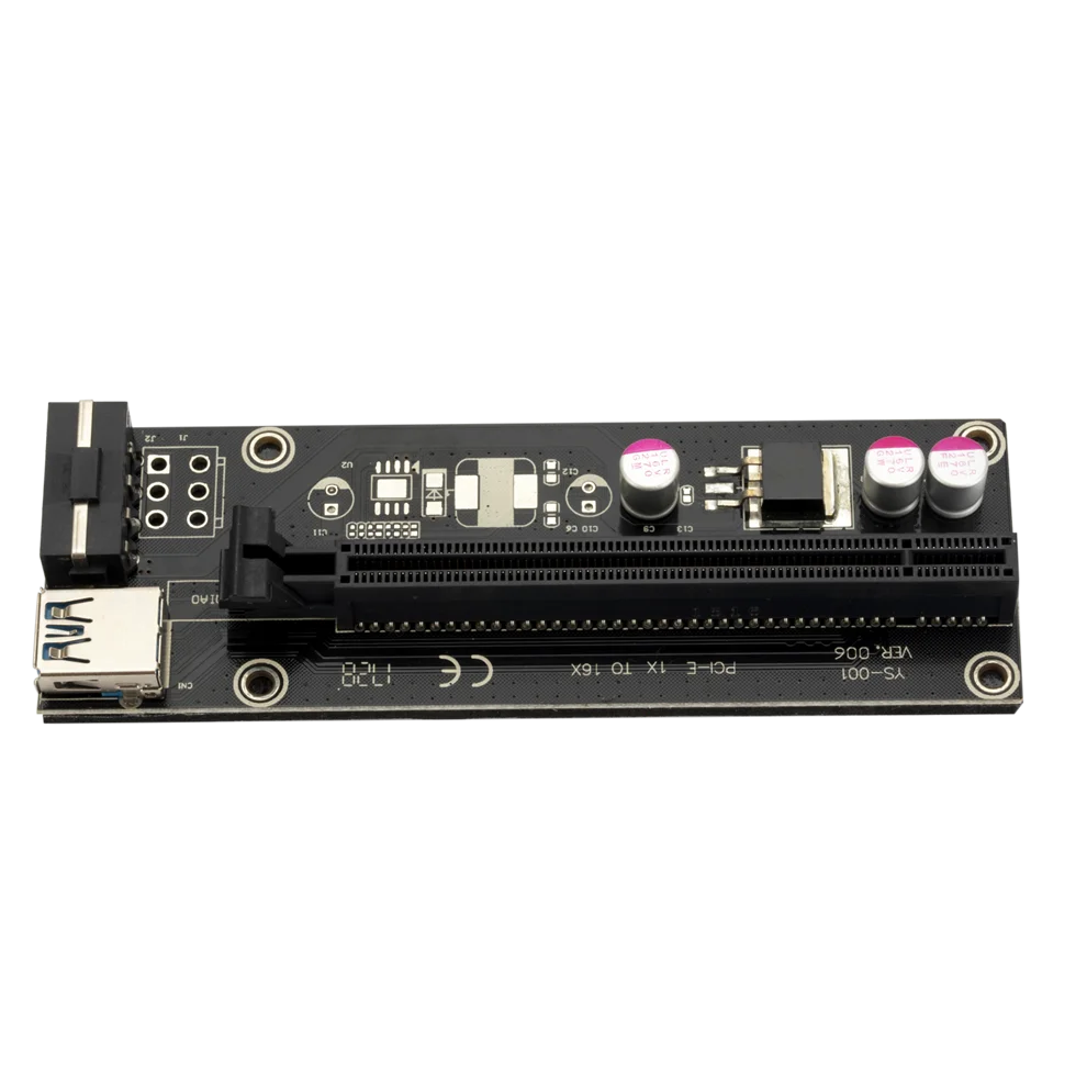 5 шт. кабель расширения карты pcie ver006 pci-e 1x до 16x Райзер sata 4-контактный usb 3 0 power для Btc