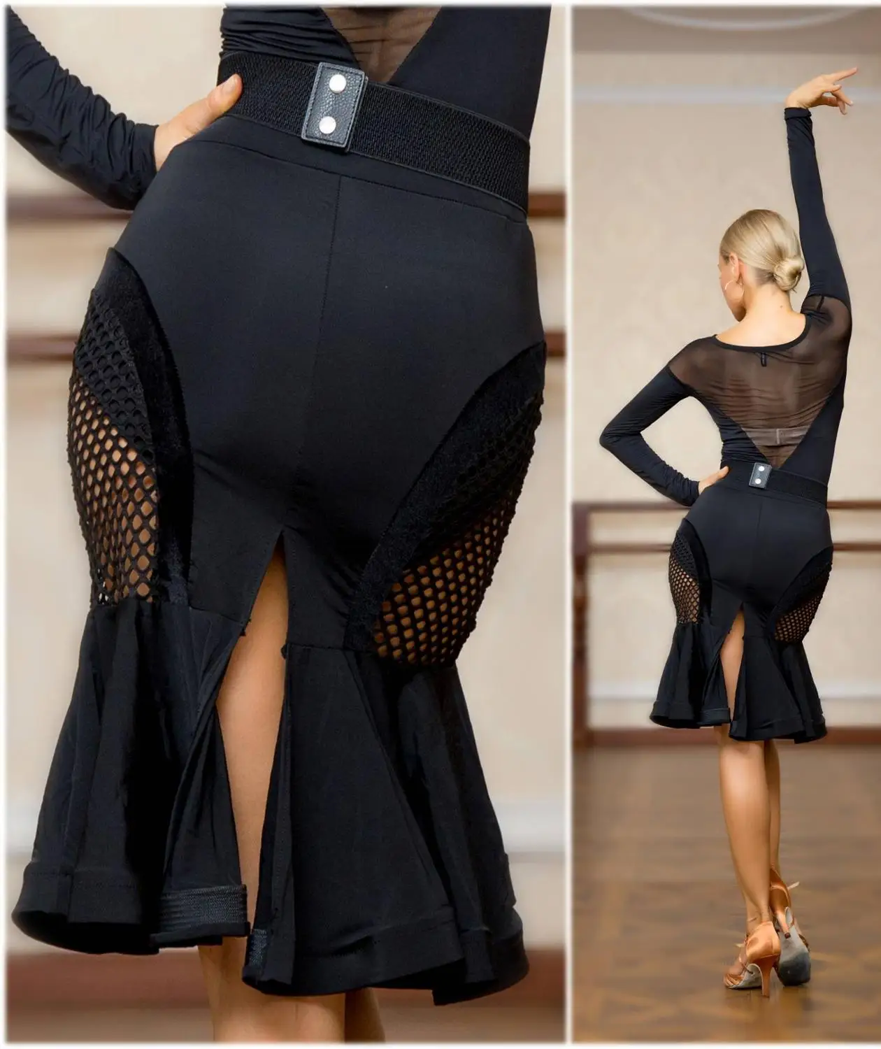 Серия SuperStar: профессиональная юбка для латиноамериканских бальных танцев G2051 с